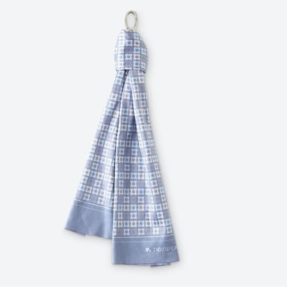 Norwex Signature Flora Blue Optic Scarf NWT - Picture 1 of 11